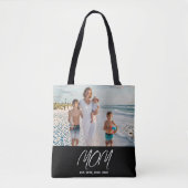 Moeder Gevestigde Script Zwarte Foto Boodschappent Tote Bag (Voorkant)