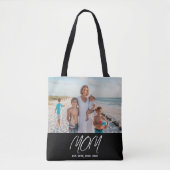 Moeder Gevestigde Script Zwarte Foto Boodschappent Tote Bag (Voorkant)