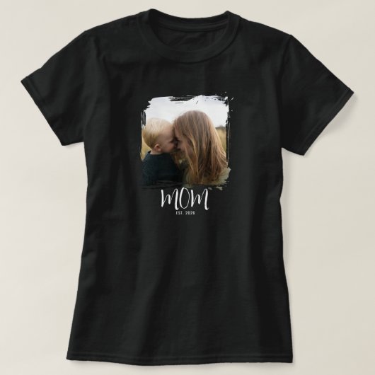 Moeder Gevestigde Scriptie Foto T-Shirt (Design voorkant)