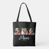 Moeder Gevestigde Scriptie Zwart 3 Foto Tote Bag (Achterkant)
