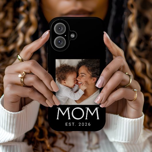 Moeder Gevestigde Typografie Foto Zwart Case-Mate iPhone Case