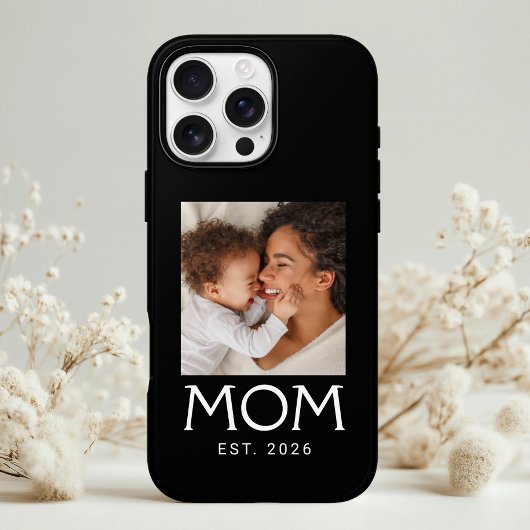 Moeder Gevestigde Typografie Foto Zwart Case-Mate iPhone Case