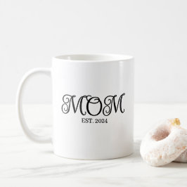 Moeder Gevestigde Zwarte Moderne Elegante Script Koffiemok