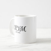 Moeder Gevestigde Zwarte Moderne Elegante Script Koffiemok (Voorkant links)