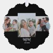 Moeder Geword, 3-Foto Ornament Kaart (Achterkant)