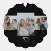 Moeder Geword, 3-Foto Ornament Kaart (Voorkant)