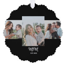 Moeder Geword, 3-Foto Ornament Kaart
