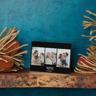 Moeder Geword, 3-Foto Plaquette Fotoplaat
