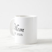 Moeder Geword Datum Gepersonaliseerd Geschenk Koffiemok (Voorkant links)