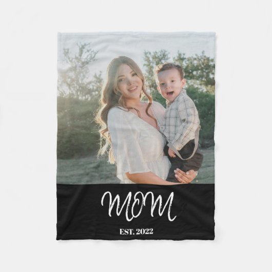 Moeder Geword, Foto, Schrift, Fleece Deken (Voorkant)