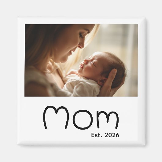 Moeder Gewordene Foto Cadeau Magneet (Voorkant)