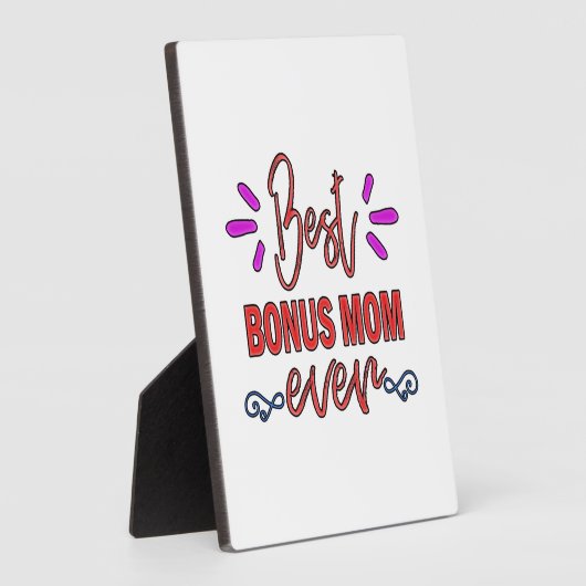 Moeder Gift Best Bonus Mam Ever Fotoplaat (Zijkant)