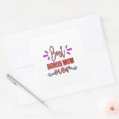 Moeder Gift Best Bonus Mam Ever Vierkante Sticker (Envelop)