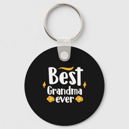 Moeder Gift Best Grandma Ever Sleutelhanger (Voorkant)