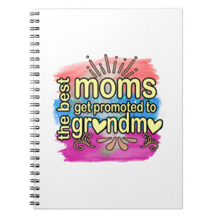 Moeder Gift Best Moms worden gepromoot naar oma Notitieboek