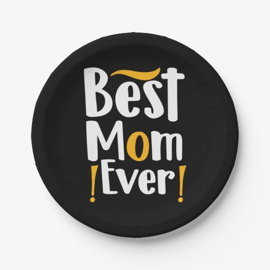 Moeder Gift Beste mama ooit Papieren Bordje (Voorkant)