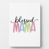 Moeder Gift Blessed Mama Fotoplaat (voorkant)
