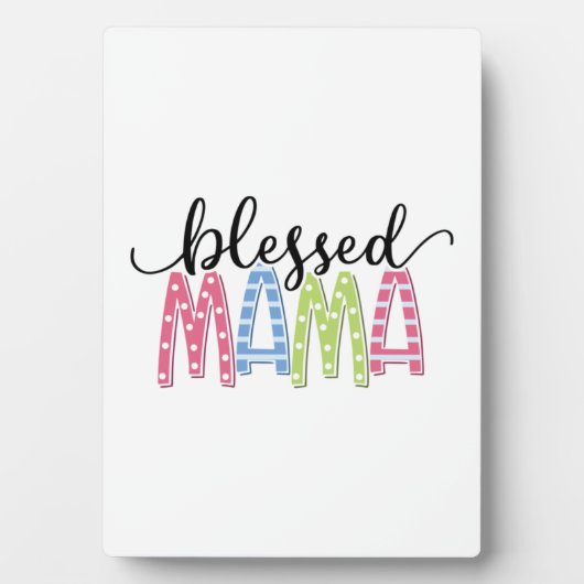 Moeder Gift Blessed Mama Fotoplaat (voorkant)