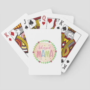 Moeder Gift Blessed Moeder Pokerkaarten