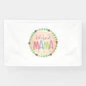 Moeder Gift Blessed Moeder Spandoek (Horizontaal)