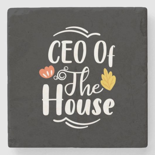 Moeder Gift CEO van het Huis Stenen Onderzetter (Voorkant)