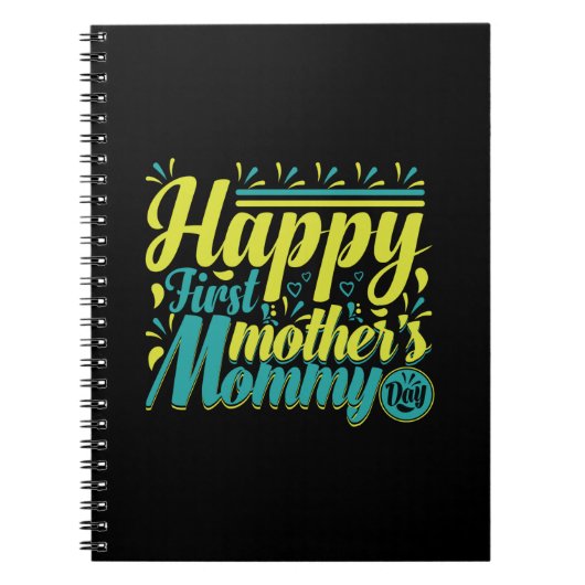 Moeder Gift Happy First Mama Day Notitieboek (Voorkant)