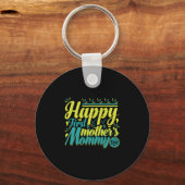Moeder Gift Happy First Mama Day Sleutelhanger (Voorkant)