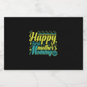 Moeder Gift Happy First Mama Day Sparkling Wijnetiket (Enkel label)