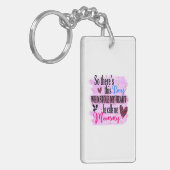 Moeder Gift Hij noemt me mama Sleutelhanger (Voorkant Links)