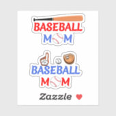 Moeder Gift, Honkbal Mama Stickers (Vel)