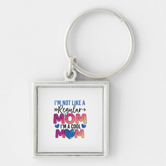Moeder Gift Ik ben een coole moeder Sleutelhanger (Voorkant)