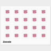 Moeder Gift Ik ben een moeder Vierkante Sticker (Vel)