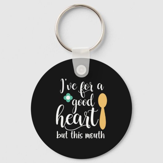 Moeder Gift Ik heb een goed hart. Sleutelhanger (Voorkant)