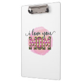 Moeder Gift Ik hou van je moeder Klembord (Links)