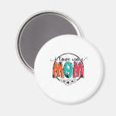 Moeder Gift Ik hou van je moeder Magneet (Voorkant / Achterkant)