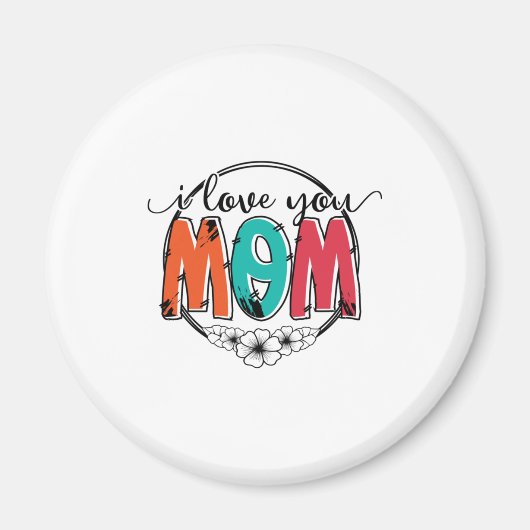 Moeder Gift Ik hou van je moeder Magneet (Voorkant)