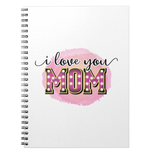 Moeder Gift Ik hou van je moeder Notitieboek (Voorkant)