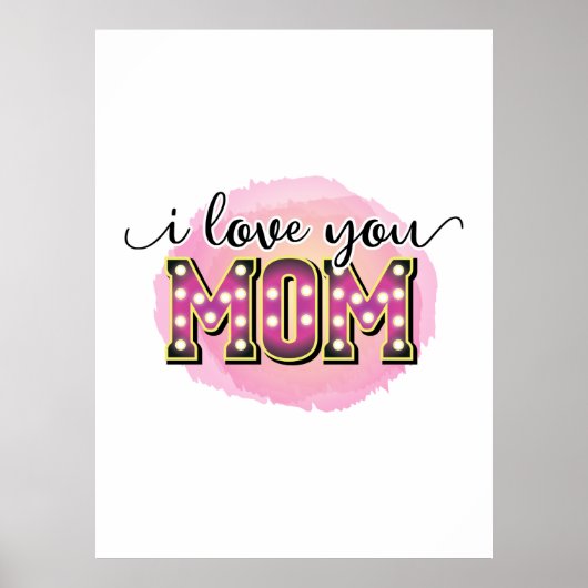Moeder Gift Ik hou van je moeder Poster (Voorkant)