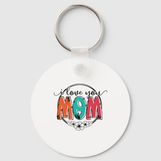 Moeder Gift Ik hou van je moeder Sleutelhanger (Voorkant)
