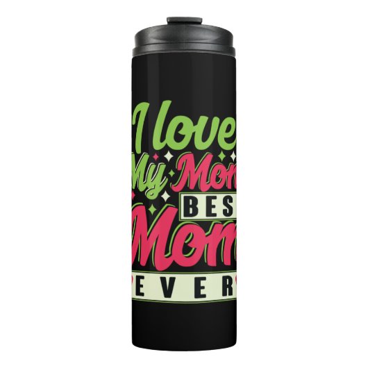 Moeder Gift Ik hou van mijn moeder Thermosbeker (Voorkant)