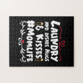 Moeder Gift Laundry Kisses Mam Life Legpuzzel (Horizontaal)
