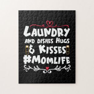 Moeder Gift Laundry Kisses Mam Life Legpuzzel