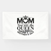 Moeder Gift Mam Je bent de koningin Spandoek (Horizontaal)