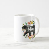 Moeder Gift Mama Beer Mam Floral Cute Flowers Koffiemok (Voorkant rechts)