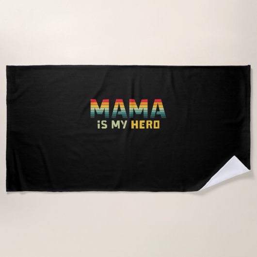Moeder Gift Mama is mijn Hero Strandlaken (Voorkant)