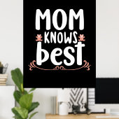 Moeder Gift mama kent best Poster (Thuiskantoor)
