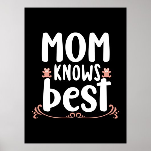 Moeder Gift mama kent best Poster (Voorkant)