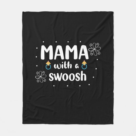 Moeder Gift Mama met een vuilnisbak Fleece Deken (Voorkant)