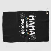 Moeder Gift Mama met een vuilnisbak Golfhanddoek (Horizontaal)