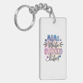 Moeder Gift Mama Wife Gezegd Leven Sleutelhanger (Voorkant Links)